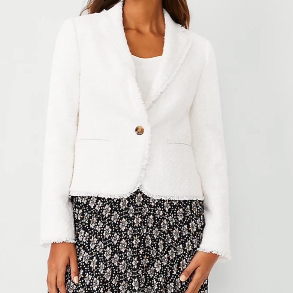 Ann Taylor White Blazer